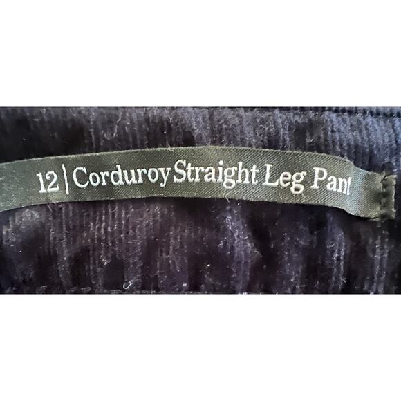 Talbots Womens Size 12 Stretch Fine Corduroy Straight Leg Pants Indigo Blue - Picture 4 of 12